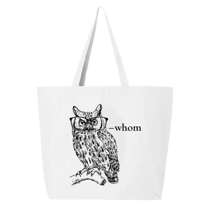 Who Whom Grammar Owl Funny 25L Jumbo Tote