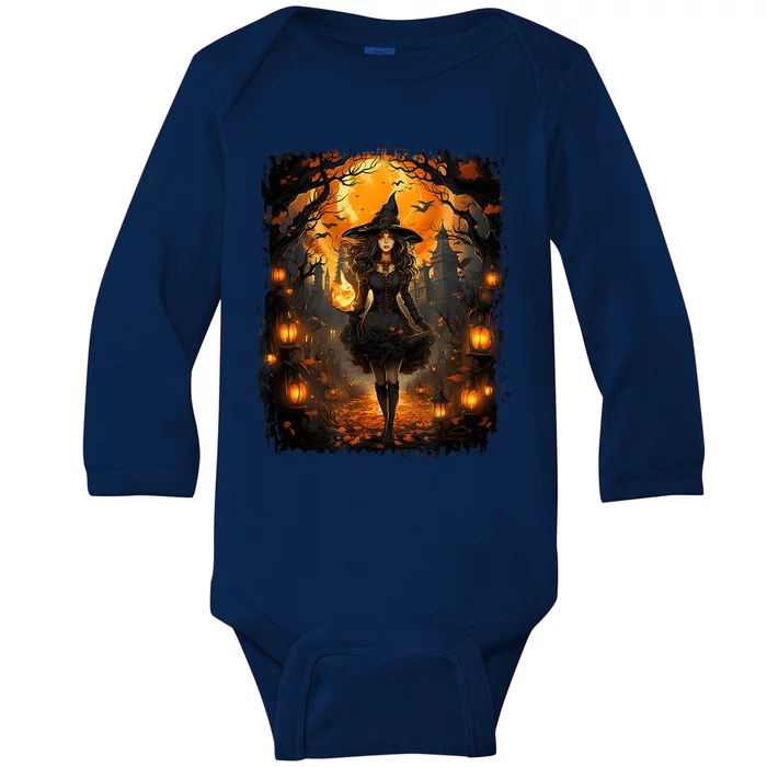 Witchy Woman Girl Halloween Costume Witchcraft Witch Wicca Baby Long Sleeve Bodysuit