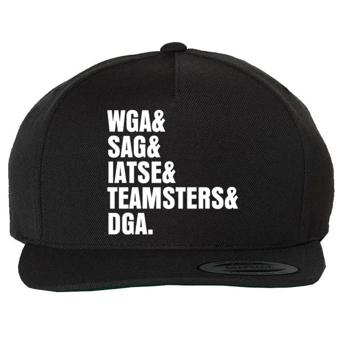 WGA Writers Guild Of America On Strike Anti AI Chatbots Wool Snapback Cap