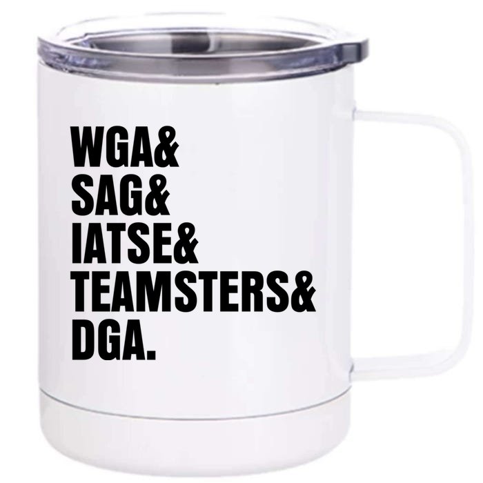 WGA Writers Guild Of America On Strike Anti AI Chatbots Front & Back 12oz Stainless Steel Tumbler Cup