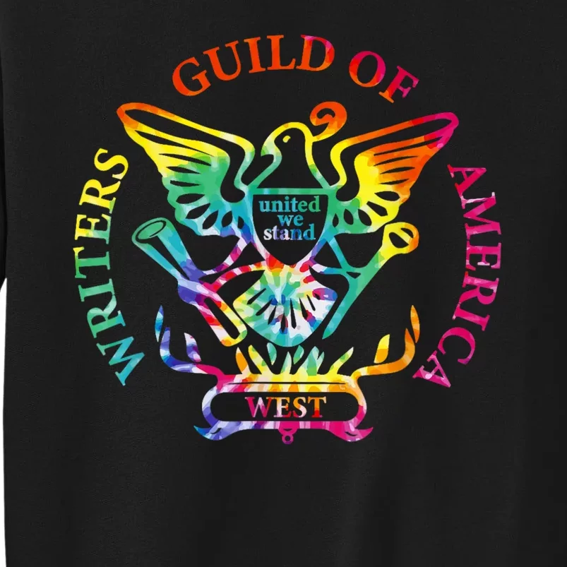 WGA Writers Guild Of America On Strike Anti AI Chatbots Tie Dye Tall Sweatshirt