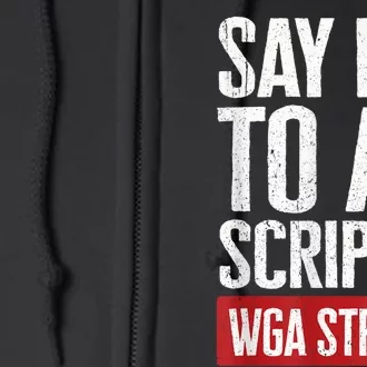 WGA Writers Guild Of America On Strike Anti AI Chatbots Full Zip Hoodie