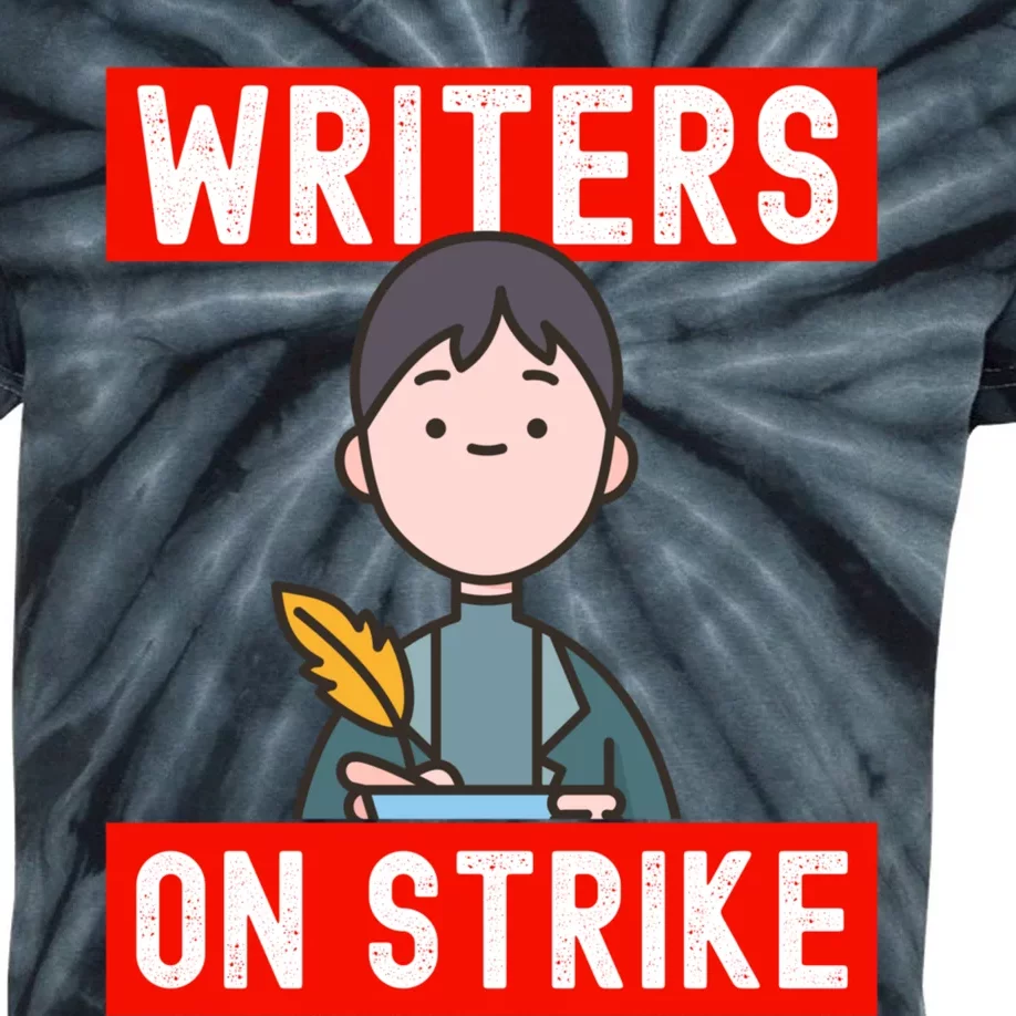 WGA Writers Guild Of America On Strike Anti AI Chatbots Cute Kids Tie-Dye T-Shirt