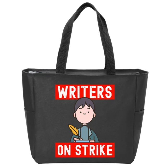 WGA Writers Guild Of America On Strike Anti AI Chatbots Cute Zip Tote Bag