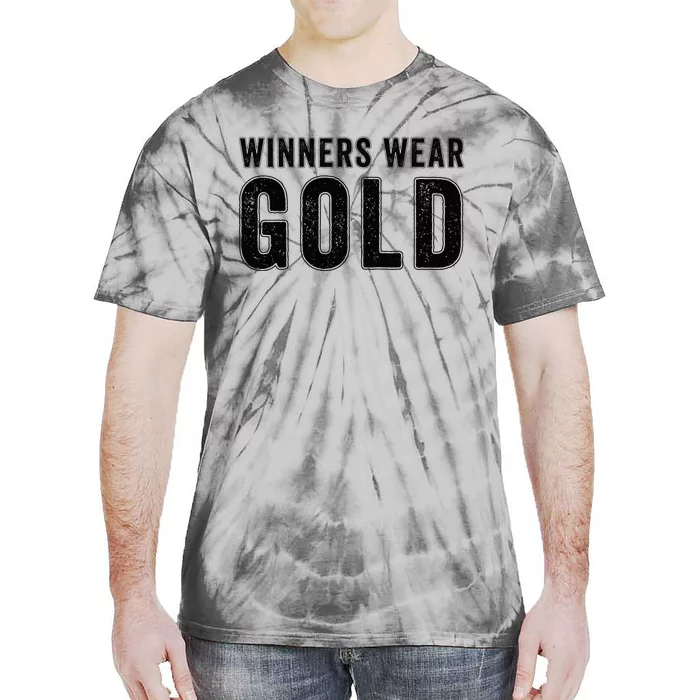 Winners Wear Gold Color War Camp Team Game Competition Tie-Dye T-Shirt