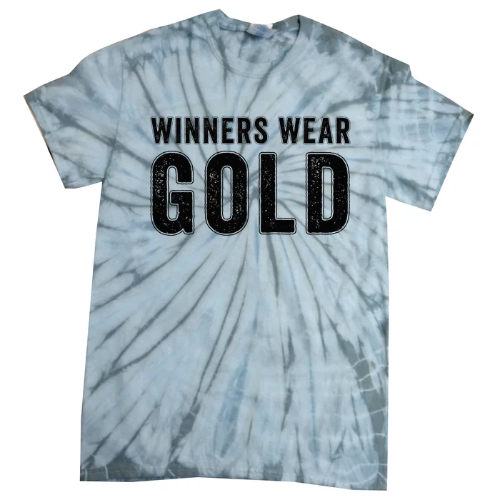 Winners Wear Gold Color War Camp Team Game Competition Tie-Dye T-Shirt