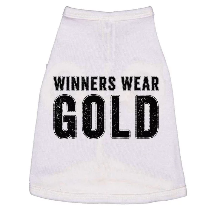 Winners Wear Gold Color War Camp Team Game Competition Doggie Tank