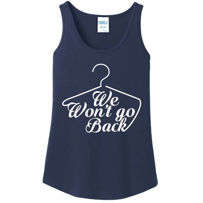 We Wont Go Back Feminist Ladies Essential Tank