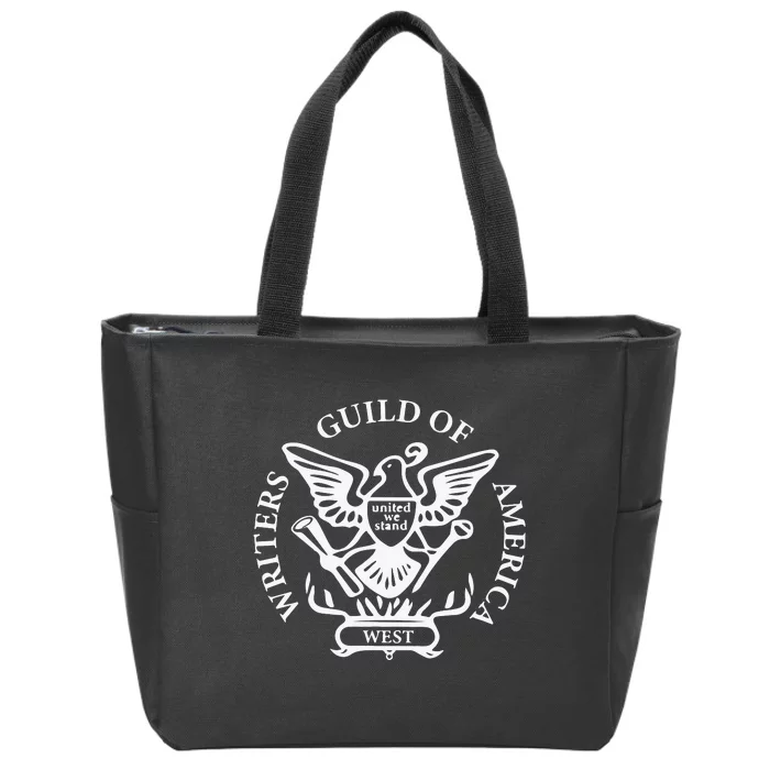 WGA Writers Guild Of America On Strike Anti AI Chatbots Zip Tote Bag