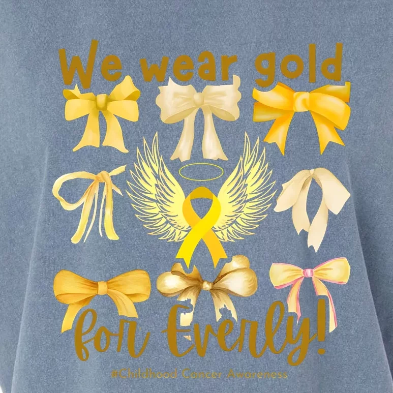 We Wear Gold For Everly Childhood Cancer Garment-Dyed Women's Muscle Tee