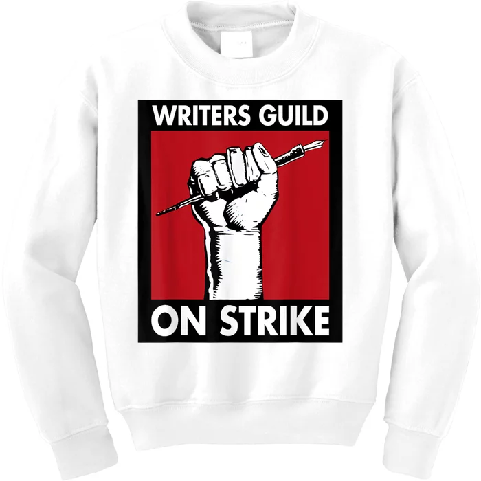 WGA Writers Guild Of America On Strike Anti AI Chatbots Kids Sweatshirt