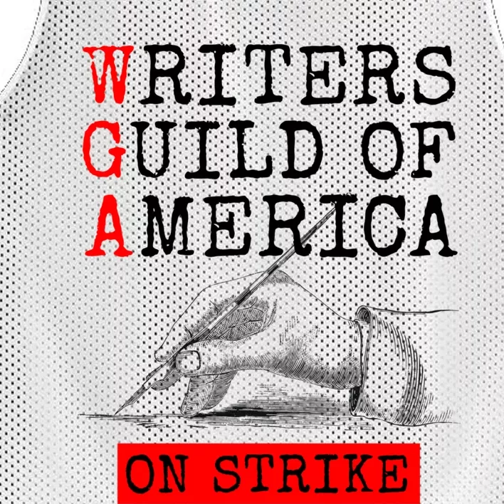 WGA Writers Guild Of America On Strike Anti AI Chatbots Mesh Reversible Basketball Jersey Tank