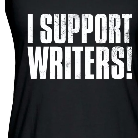 WGA Writers Guild Of America On Strike Anti AI Chatbots Ladies Essential Flowy Tank