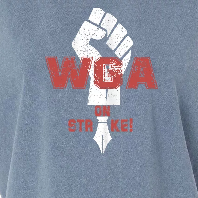 WGA Writers Guild Of America On Strike Anti AI Chatbots Garment-Dyed Women's Muscle Tee