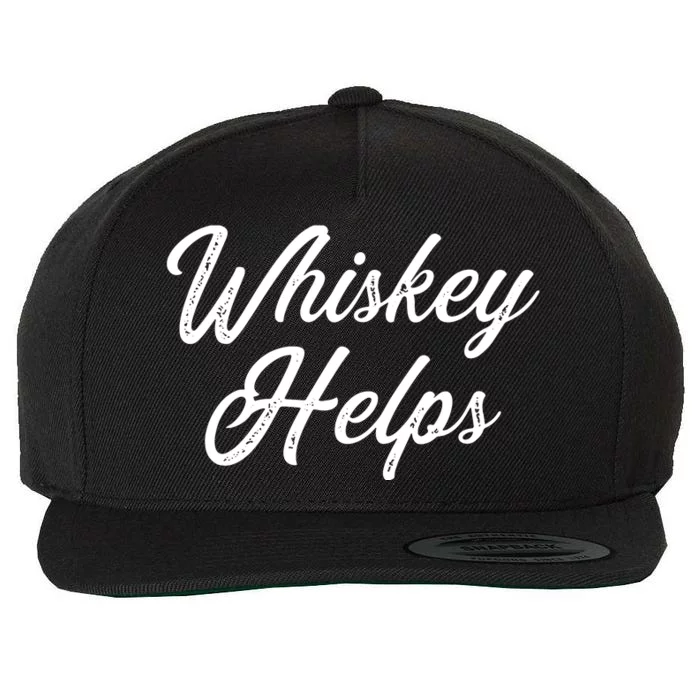 Womens Whiskey Helps Wool Snapback Cap