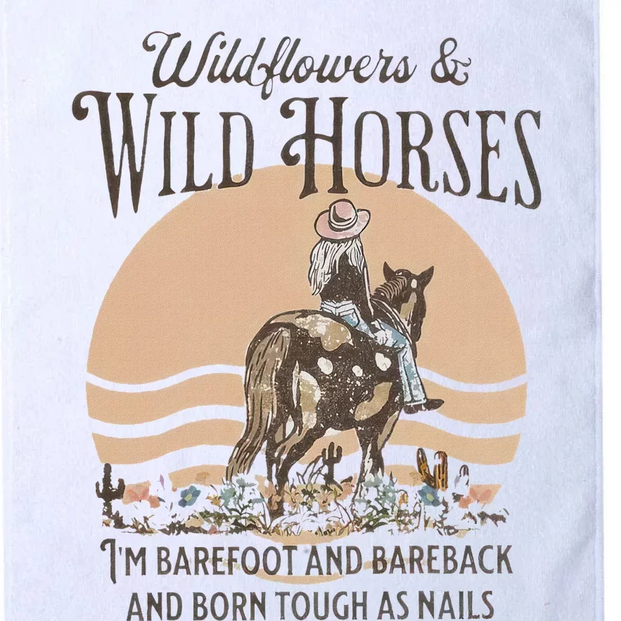 Wildflowers & Wild Horses I’M Barefoot & Bareback & Born Platinum Collection Golf Towel