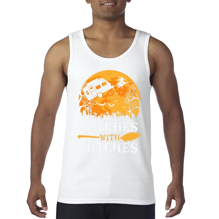 Witches With Hitches Funny Halloween Camping Gift Camper Tank Top