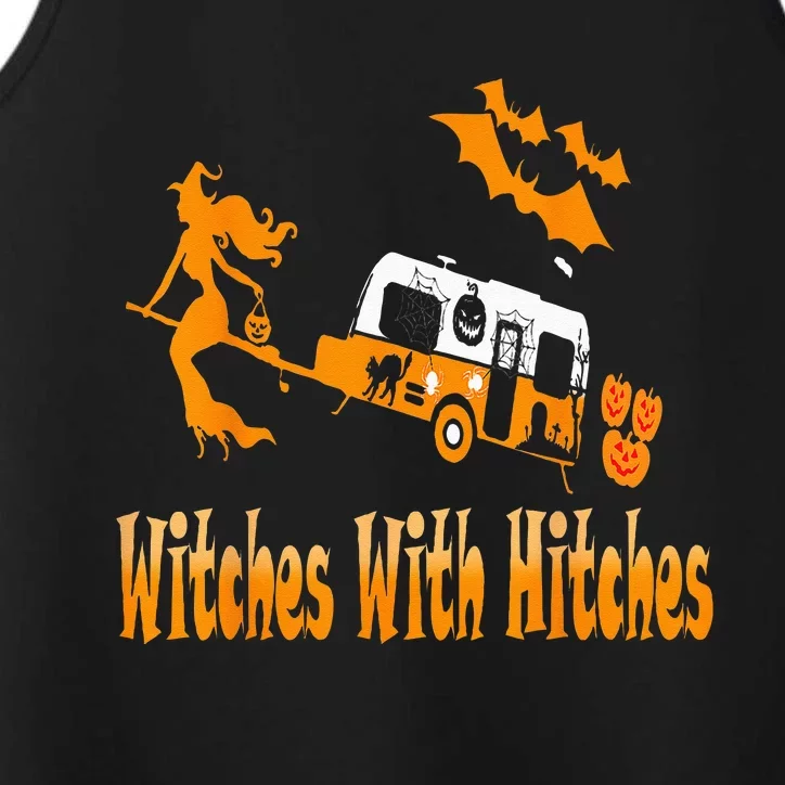 Witches With Hitches Camping Funny Halloween Performance Tank