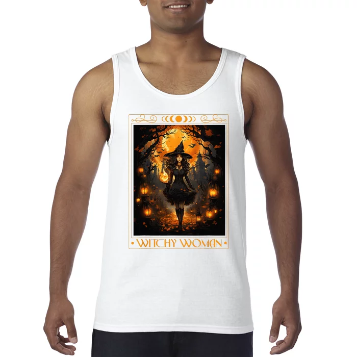 Witchy Woman Halloween Witchcraft Witch Wicca Gothic Tank Top