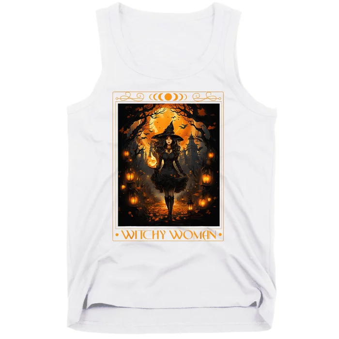 Witchy Woman Halloween Witchcraft Witch Wicca Gothic Tank Top