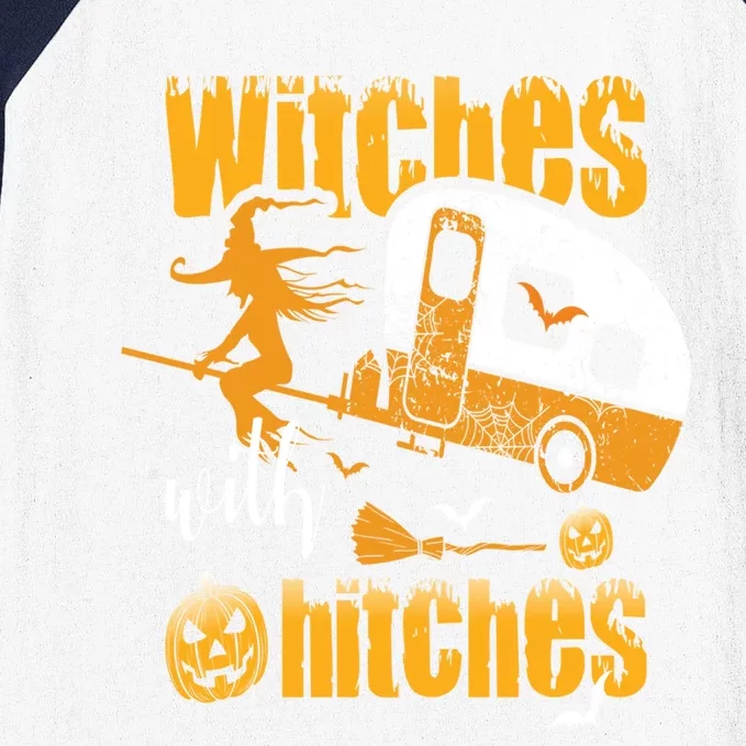 Witches With Hitches Camping Gift Baseball Sleeve Shirt