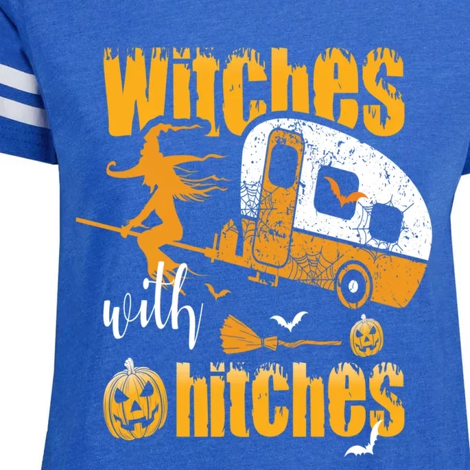 Witches With Hitches Camping Gift Enza Ladies Jersey Football T-Shirt