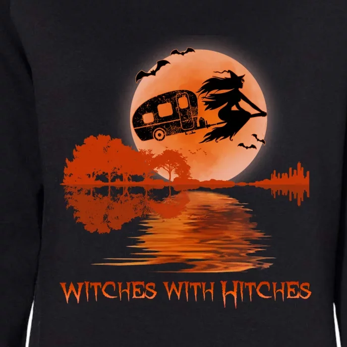 Witches With Hitches Funny Halloween Party Camping Gift Meaningful Gift Womens California Wash Sweatshirt