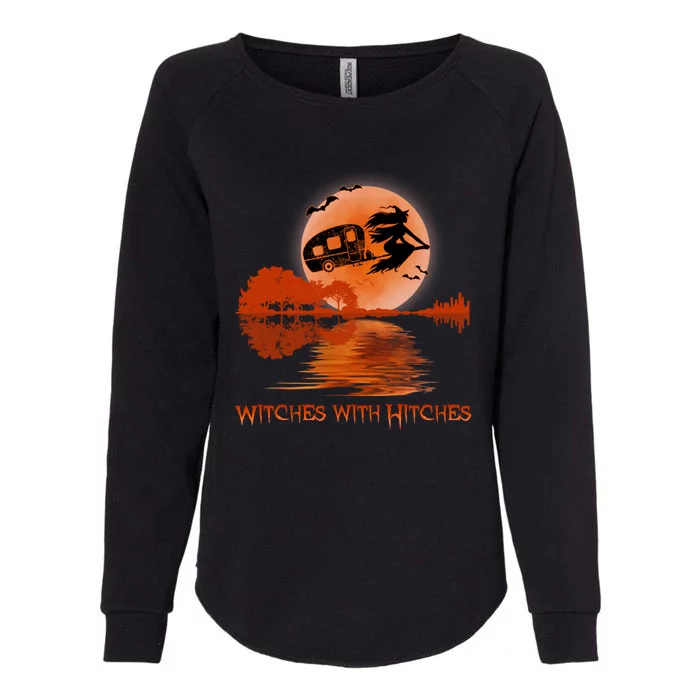 Witches With Hitches Funny Halloween Party Camping Gift Meaningful Gift Womens California Wash Sweatshirt