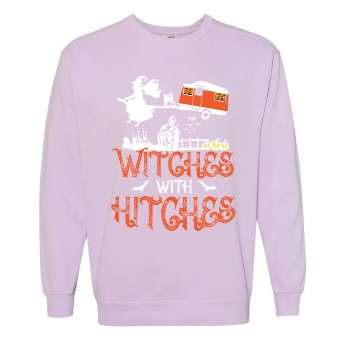 Witches With Hitches Gift Garment-Dyed Sweatshirt