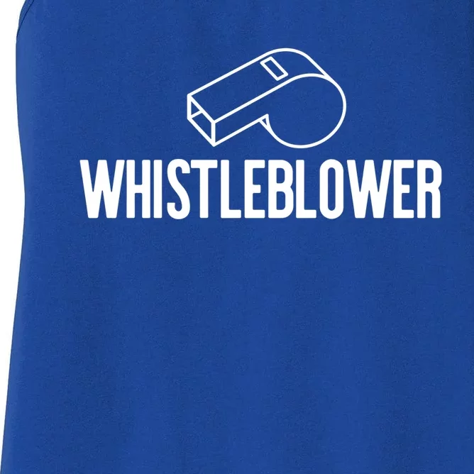 Whistleblower Whistle Halloween Costume Impeach Trump Meme Gift Women's Racerback Tank