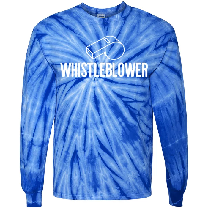 Whistleblower Whistle Halloween Costume Impeach Trump Meme Gift Tie-Dye Long Sleeve Shirt