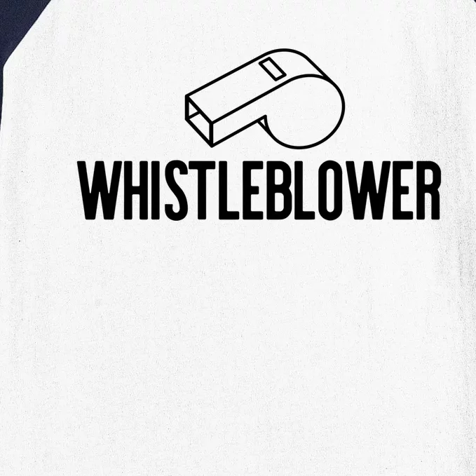 Whistleblower Whistle Halloween Costume Impeach Trump Meme Gift Baseball Sleeve Shirt