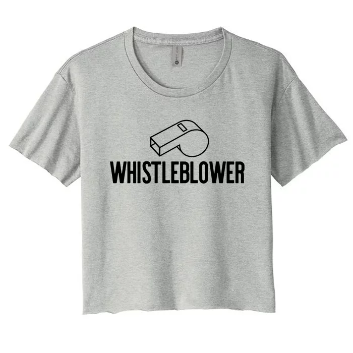 Whistleblower Whistle Halloween Costume Impeach Trump Meme Gift Women's Crop Top Tee