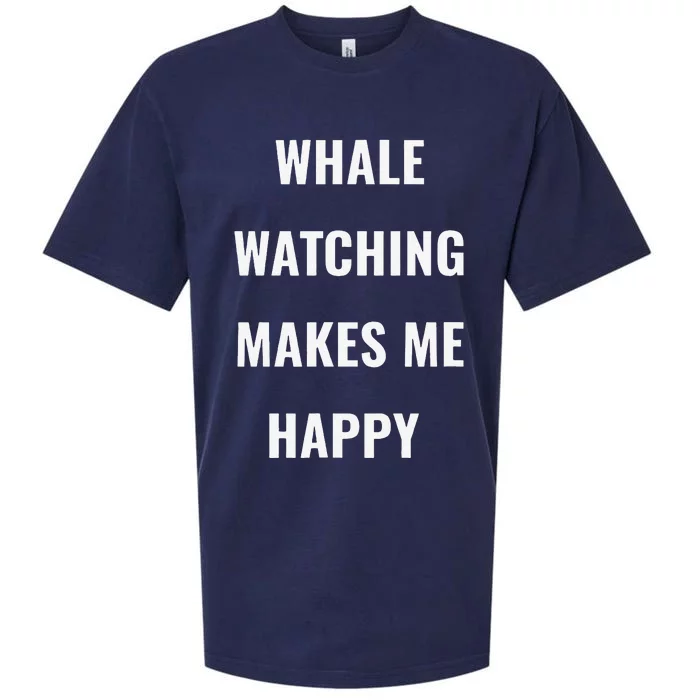 Whale Watching = Happy I Love Whales Sueded Cloud Jersey T-Shirt