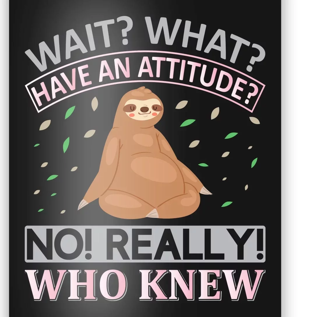 Wait What Have An Attitude No Really Who Knew Poster