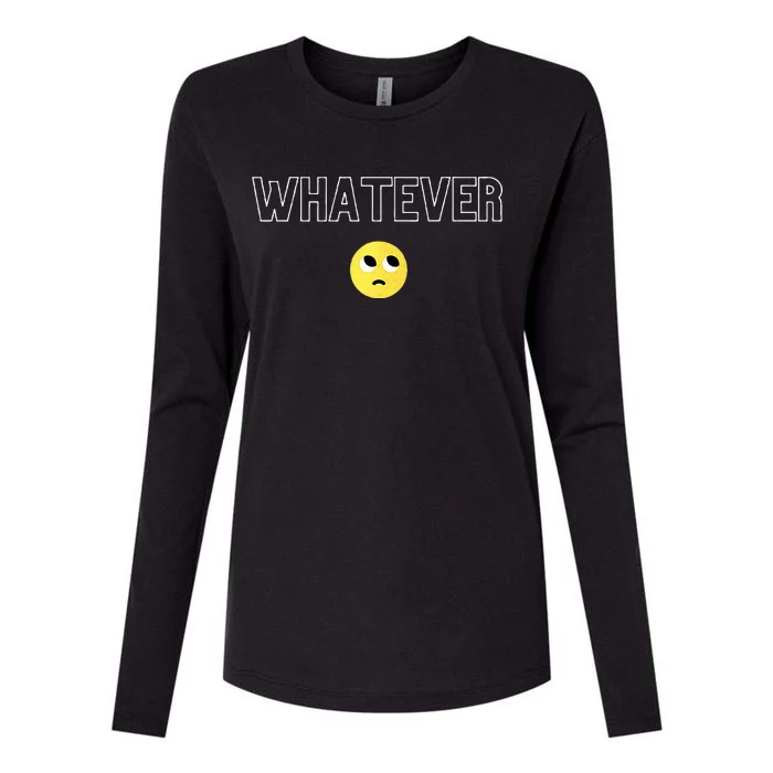 Whatever Womens Cotton Relaxed Long Sleeve T-Shirt