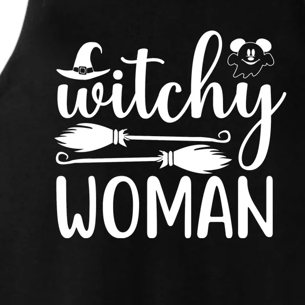 Witchy Woman Halloween Quote Ladies Tri-Blend Wicking Tank