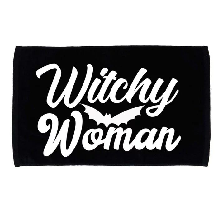 Witchy Woman Halloween Quote Microfiber Hand Towel