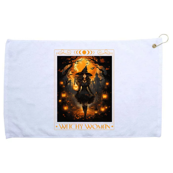 Witchy Woman Halloween Womens Witchcraft Witch Wicca Gothic Grommeted Golf Towel