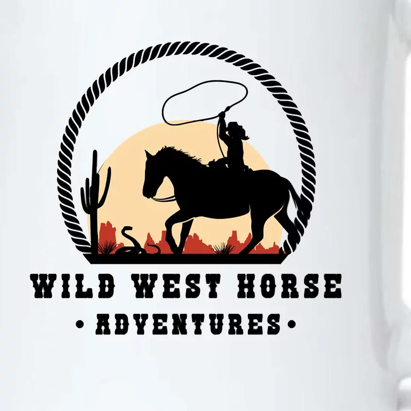 Wild West Horse Adventures Black Color Changing Mug