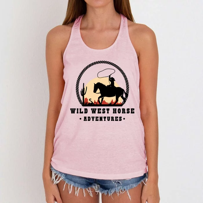 Wild West Horse Adventures Women's Knotted Racerback Tank