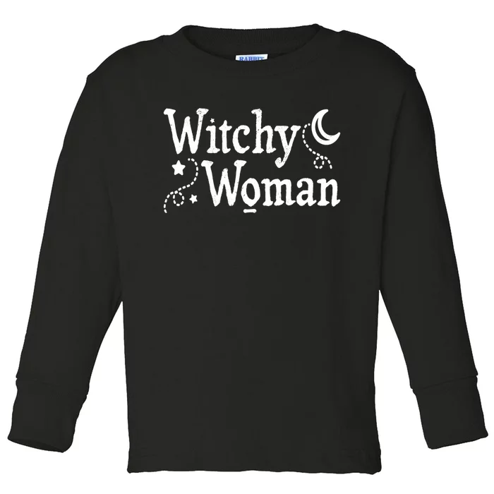 Witchy Woman Halloween Wiccan Follower Pagan Ritual Toddler Long Sleeve Shirt