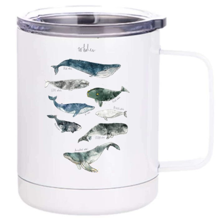 Whales Front & Back 12oz Stainless Steel Tumbler Cup