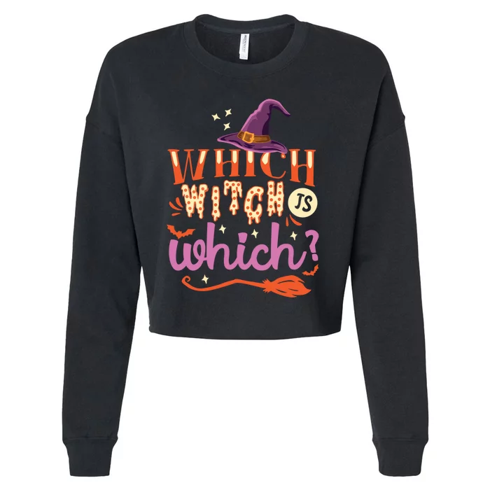 Which Witch Is Which Halloween English Teacher Cropped Pullover Crew