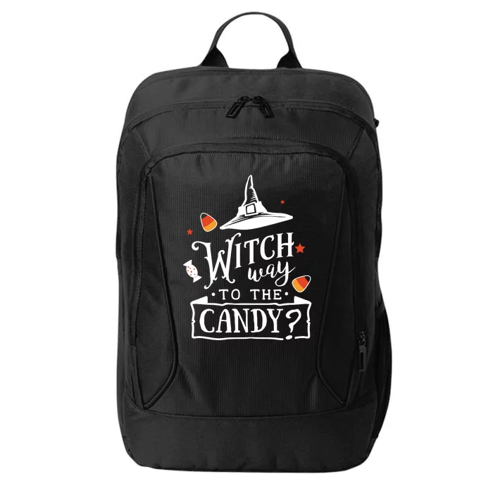 Witch Way Is The Candy Funny Halloween City Backpack