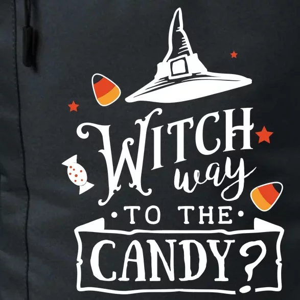 Witch Way Is The Candy Funny Halloween Daily Commute Backpack