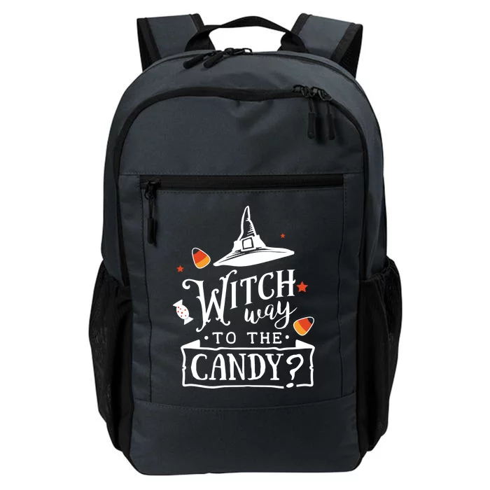 Witch Way Is The Candy Funny Halloween Daily Commute Backpack