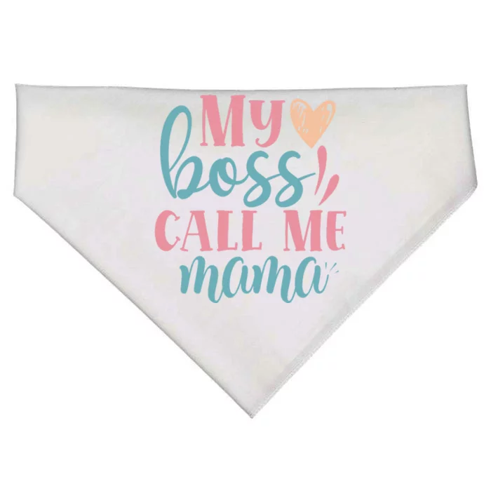 Womens Women I Mother's Day Women's Day I My Boss Call Me Mama USA-Made Doggie Bandana