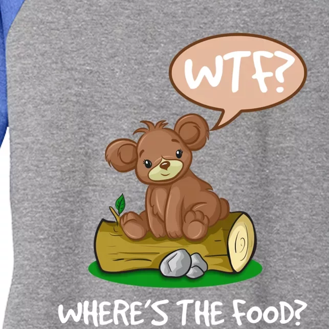 Wtf Where Is The Food? Gift Women's Tri-Blend 3/4-Sleeve Raglan Shirt