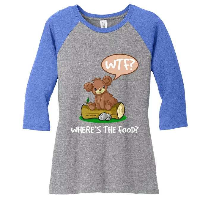 Wtf Where Is The Food? Gift Women's Tri-Blend 3/4-Sleeve Raglan Shirt